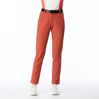 【Lynx Golf】女款日本進口布料保暖舒適經典百搭格紋紋路星球繡標造型窄管長褲(二色) 歷史價格詳細信息