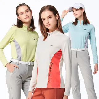 【Lynx Golf】女款合身版遠紅外線功能保暖內刷毛俏皮壓光印花長袖立領POLO衫/高爾夫球衫(二色) 歷史價格詳細信息