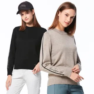 【Lynx Golf】女款混紡材質彈性舒適時尚直條紋星星系列繡花窄管九分褲-丈青色 歷史價格詳細信息