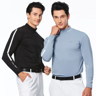 【Lynx Golf】首爾高桿風格!男款莫代爾棉材質配色線衫山貓系列膠標長袖POLO衫(二色) 歷史價格詳細信息