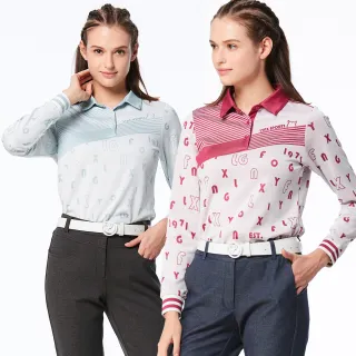 【Lynx Golf】女款合身版遠紅外線功能保暖內刷毛俏皮壓光印花長袖立領POLO衫/高爾夫球衫(二色) 歷史價格詳細信息