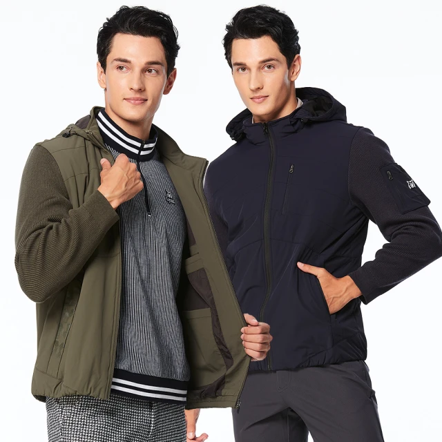 【Lynx Golf】男款保暖防風羽絨壓紋設計羅紋內領後背剪接印花拉鍊口袋長袖外套(三色) 歷史價格詳細信息