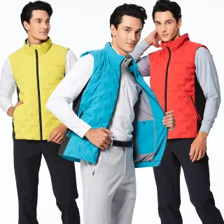 【Lynx Golf】男款防潑水防風保暖鋪棉雙面穿幾何印花無袖背心(二色) 歷史價格詳細信息