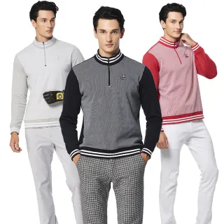 【Lynx Golf】男款保暖舒適雙面立體組織材質配布剪裁設計胸袋款長袖POLO衫(三色) 歷史價格詳細信息