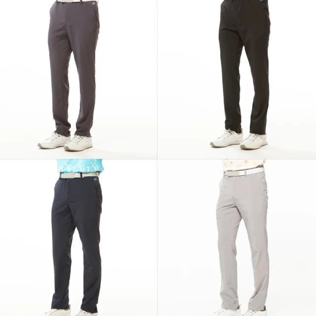 【Lynx Golf】男款四面彈性舒適精選材質素面基本款平口休閒長褲-深藍色 歷史價格詳細信息