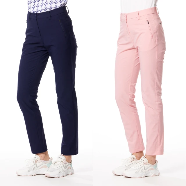 【Lynx Golf】女款彈性舒適後口袋繡花造型LOGO夜光織帶設計靴型九分褲(二色) 歷史價格詳細信息