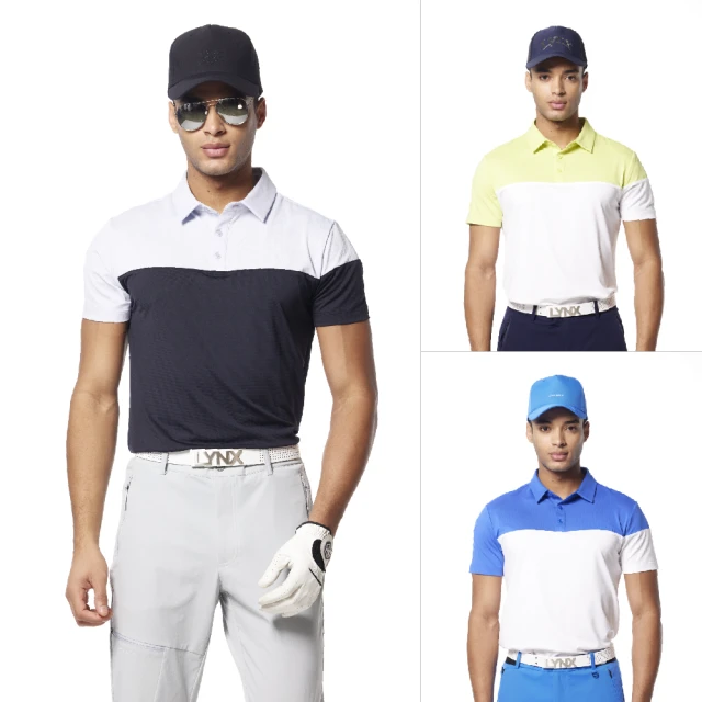 【Lynx Golf】首爾高桿風格!男款莫代爾棉材質配色線衫山貓系列膠標長袖POLO衫(二色) 歷史價格詳細信息