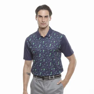 【Lynx Golf】男款冰涼舒適Mesh高爾夫印花短袖POLO衫(二色) 歷史價格詳細信息