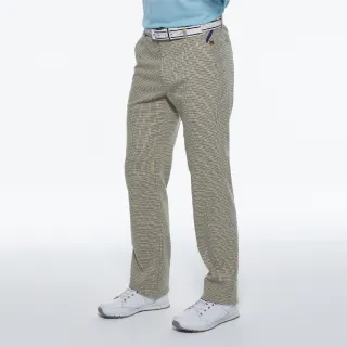 【Lynx Golf】男款日本進口布料彈性舒適立體凸印造型脇邊剪接設計平口窄管休閒長褲(二色) 歷史價格詳細信息