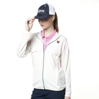 【Lynx Golf】女款彈性舒適沖孔配布後腰剪接針織帶造型拉鍊口袋長袖外套(二色) 歷史價格詳細信息