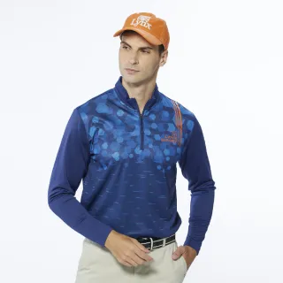 【Lynx Golf】男款合身版蜂巢狀流線造型山貓貼膜設計長袖立領POLO衫/高爾夫球衫(白色) 歷史價格詳細信息