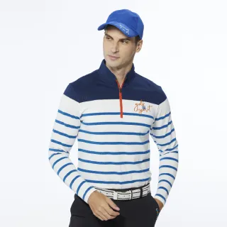 【Lynx Golf】男款合身版保暖舒適上下異色設計領口羅紋剪接變色膠印長袖立領POLO衫(二色) 歷史價格詳細信息