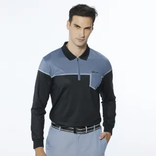 【Lynx Golf】男款合身版內刷毛保暖反光貼條後背造型設計長袖立領POLO衫(二色) 歷史價格詳細信息