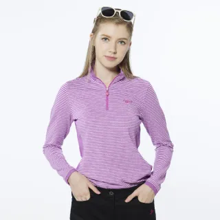 【Lynx Golf】女款合身版遠紅外線功能保暖內刷毛俏皮壓光印花長袖立領POLO衫/高爾夫球衫(二色) 歷史價格詳細信息