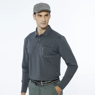 【Lynx Golf】男款吸排抗UV樹葉幸運草圖樣胸袋款長袖POLO衫/高爾夫球衫(二色) 歷史價格詳細信息