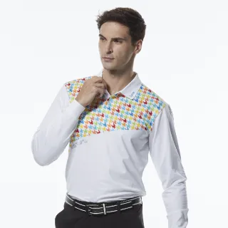 【Lynx Golf】男款吸濕排汗科技線條感山貓繡花長袖立領POLO衫(二色) 歷史價格詳細信息