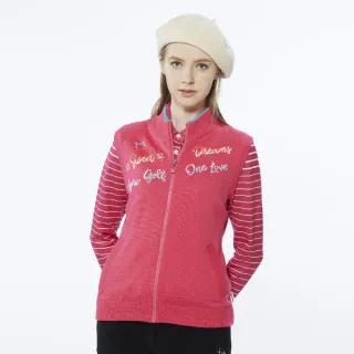 【Lynx Golf】女款混紡材質彈性舒適時尚直條紋星星系列繡花窄管九分褲-丈青色 歷史價格詳細信息