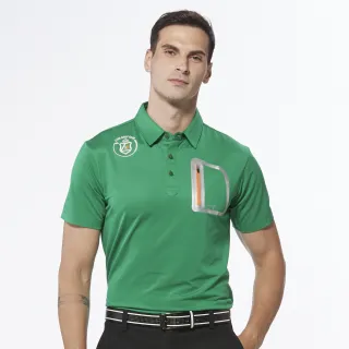 【Lynx Golf】男款吸排抗UV樹葉幸運草圖樣胸袋款長袖POLO衫/高爾夫球衫(二色) 歷史價格詳細信息