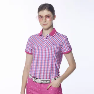 【Lynx Golf】女款吸濕排汗抗UV涼感抗菌功能絲光網眼布料短袖立領POLO衫(二色) 歷史價格詳細信息