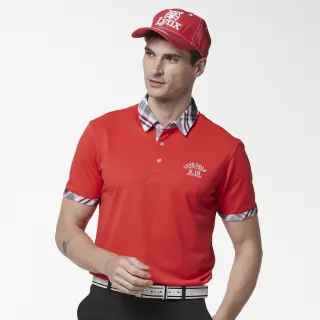 【Lynx Golf】男款吸濕排汗涼感合身版水波紋組織布滿版印花短袖立領POLO衫/高爾夫球衫(二色) 歷史價格詳細信息