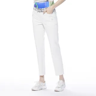 【Lynx Golf】女款日本布料吸汗速乾舒適配色口袋褲腳開衩窄管七分褲(淺藍色) 歷史價格詳細信息
