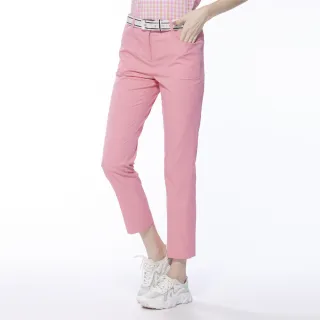 【Lynx Golf】女款彈性舒適純棉可放TEE設計後腰剪接LOGO織帶窄管九分褲(二色) 歷史價格詳細信息