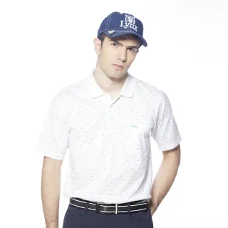 【Lynx Golf】男款雙絲光純棉點點緹花假兩件式設計小V領造型短袖POLO衫/高爾夫球衫-卡其色 歷史價格詳細信息