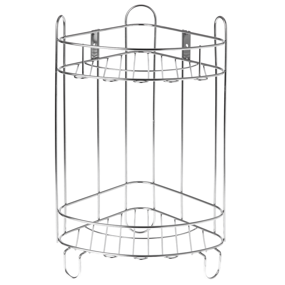【雙層】304不鏽鋼轉角調料架 廚房置物架 多功能收納架 調味品三角架 歷史價格詳細信息