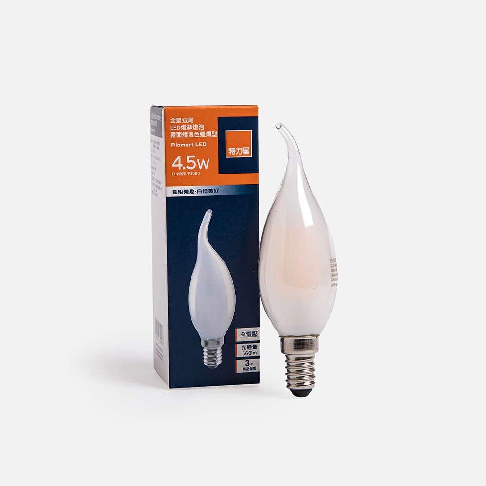【特力屋】金星LED燈絲燈泡4.5W GC燈泡色 歷史價格詳細信息