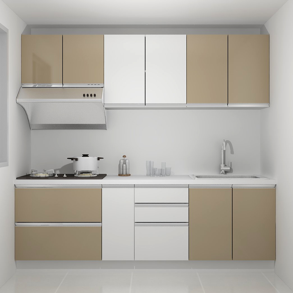 中區-結烤定規廚具240cm A-上櫃G001 白色+下櫃G009紅 EC 歷史價格詳細信息