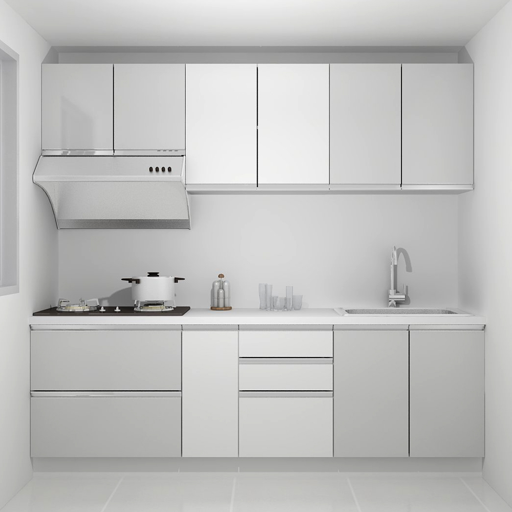 中區-結烤定規廚具240cm A-上櫃G001 白色+下櫃G009紅 EC 歷史價格詳細信息