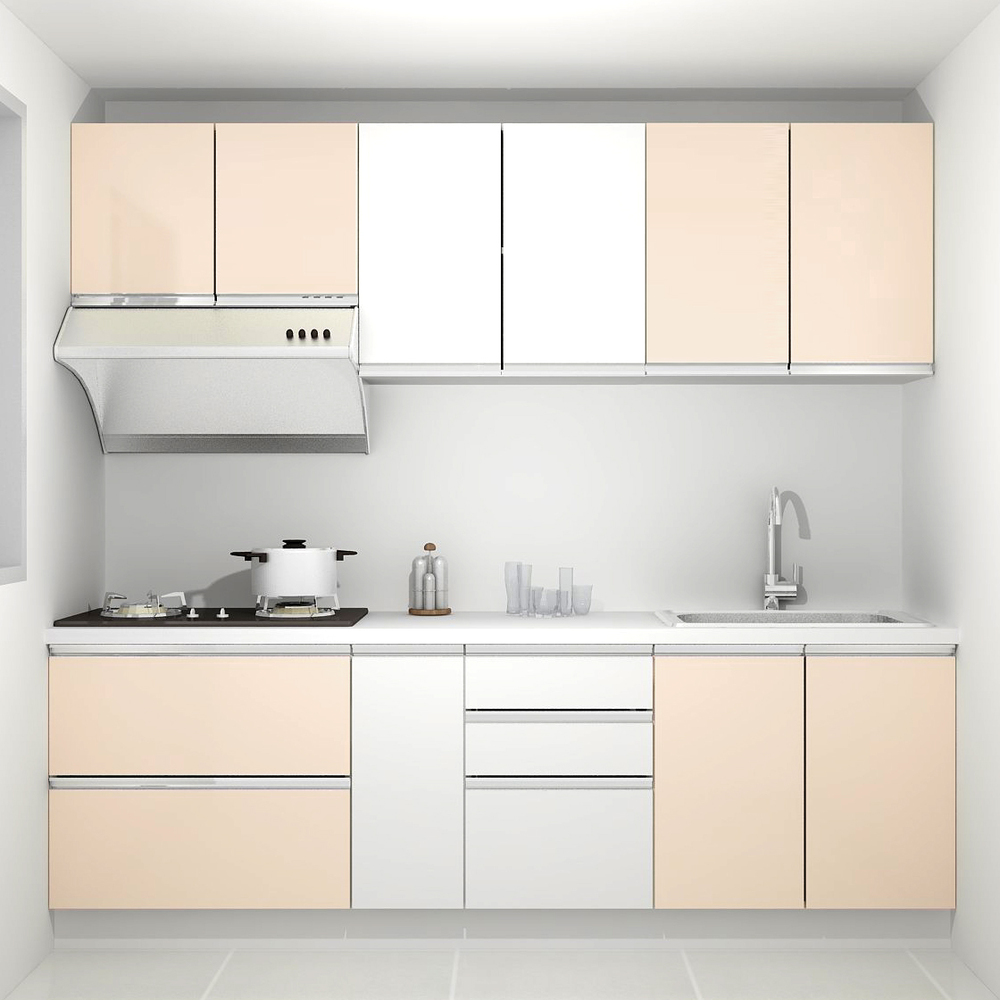 中區-結烤定規廚具240cm A-上櫃G001 白色+下櫃G009紅 EC 歷史價格詳細信息