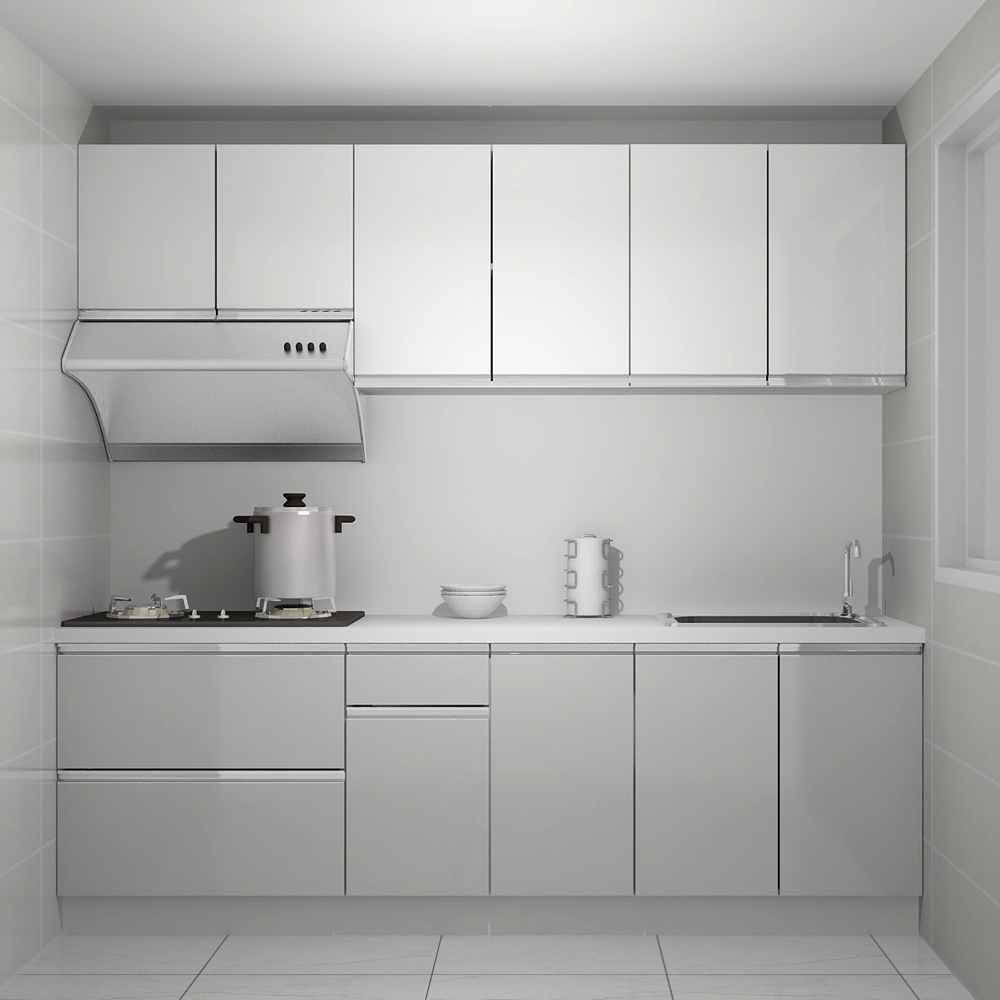 中區-結烤定規廚具240cm A-上櫃G001 白色+下櫃G009紅 EC 歷史價格詳細信息