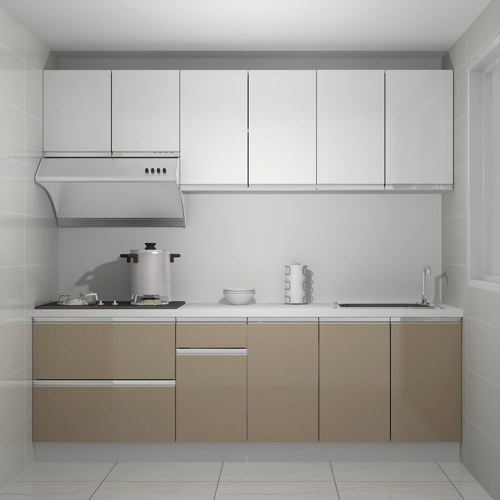 中區-結烤定規廚具240cm A-上櫃G001 白色+下櫃G009紅 EC 歷史價格詳細信息