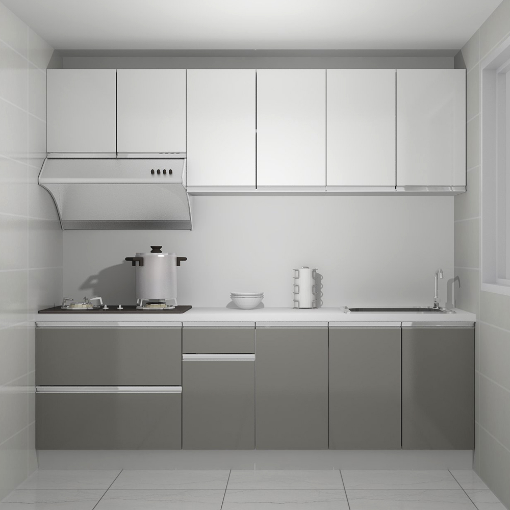 中區-結烤定規廚具240cm A-上櫃G001 白色+下櫃G009紅 EC 歷史價格詳細信息