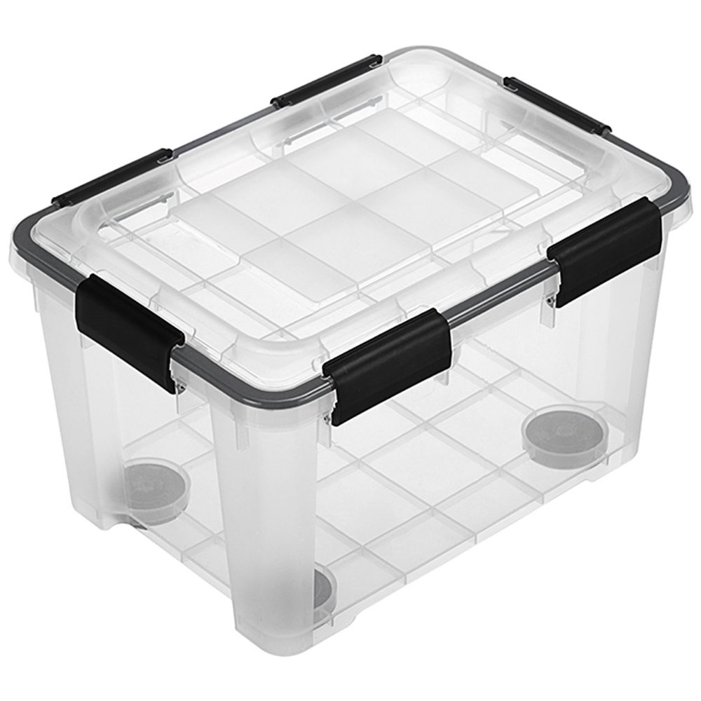 【特力屋】Fine 防潮整理箱 附輪 55L 58.6x42.1x34.2cm 歷史價格詳細信息