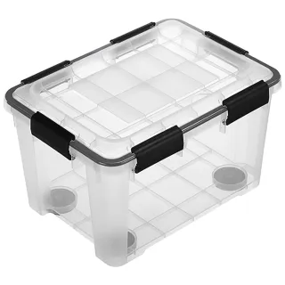 【特力屋】Fine 防潮整理箱 附輪 55L 58.6x42.1x34.2cm 歷史價格詳細信息