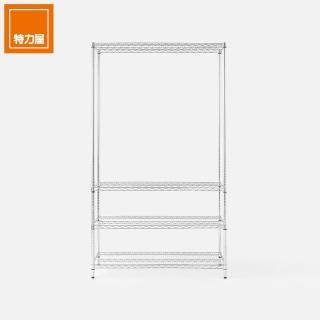 【特力屋】組合 鍍鉻重型四層架122x46x160公分+軍風黑木天板收納箱 小x3 歷史價格詳細信息