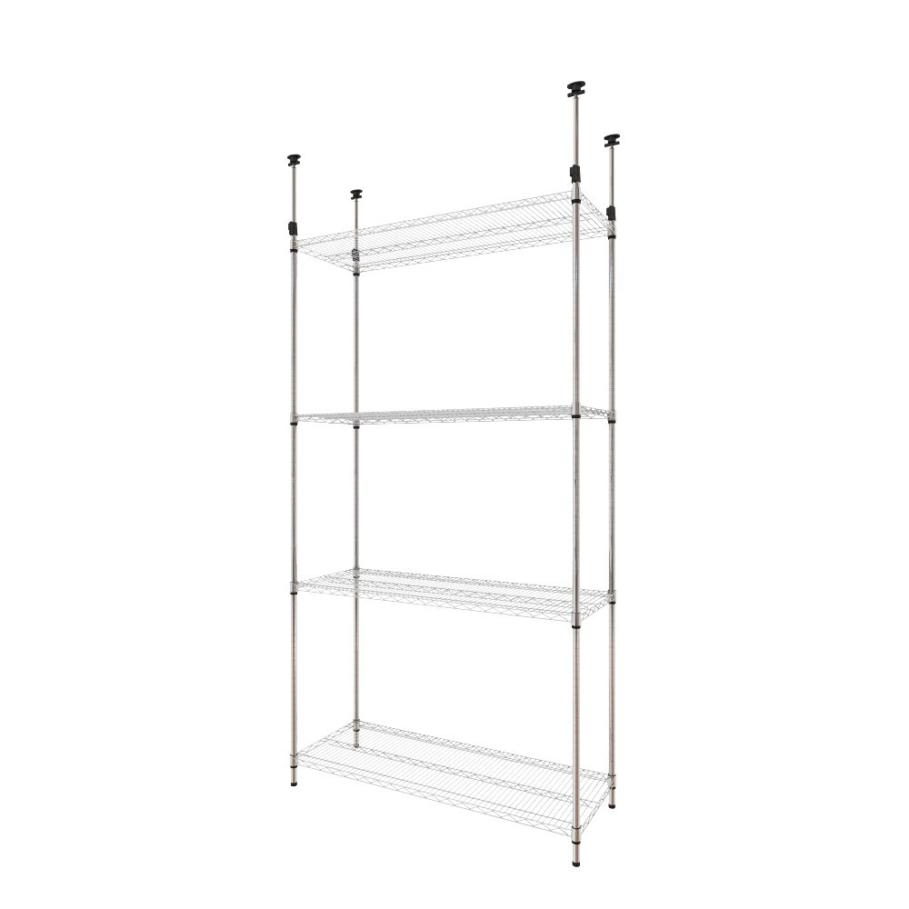 【特力屋】組合 鍍鉻重型四層架122x46x160公分+軍風黑木天板收納箱 小x3 歷史價格詳細信息