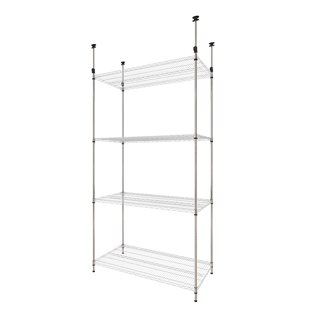 【特力屋】組合 鍍鉻重型四層架122x46x160公分+軍風黑木天板收納箱 小x3 歷史價格詳細信息