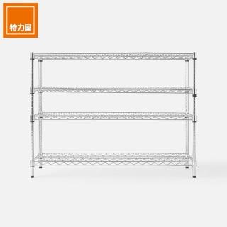 【特力屋】組合 鍍鉻重型四層架122x46x160公分+軍風黑木天板收納箱 小x3 歷史價格詳細信息