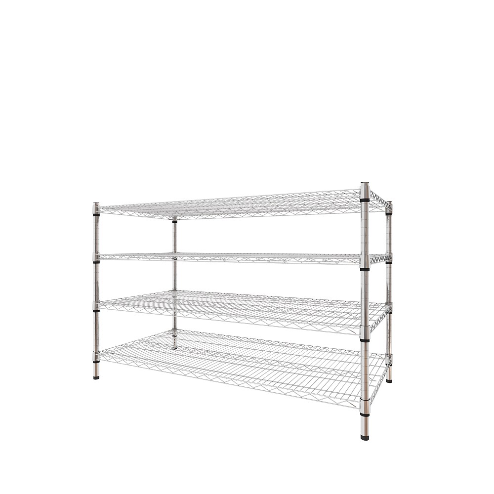 【特力屋】組合 鍍鉻重型四層架122x46x160公分+軍風黑木天板收納箱 小x3 歷史價格詳細信息