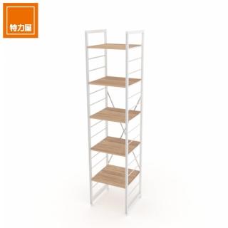 【特力屋】萊特五層架黑框/淺木紋寬40*深40*高128公分 歷史價格詳細信息