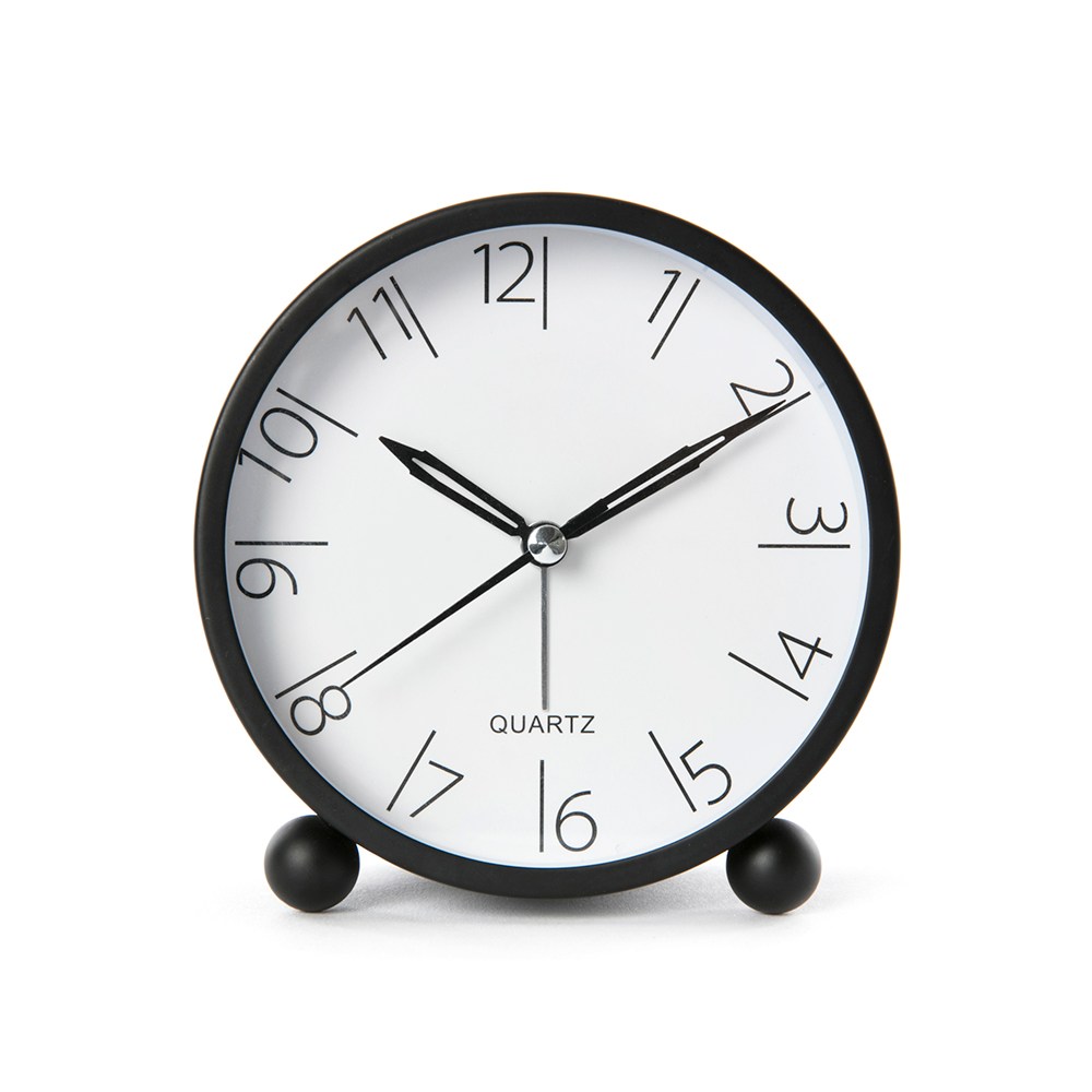 超靜音時尚工業風鬧鐘_黑 歷史價格詳細信息