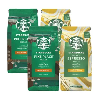 【STARBUCKS 星巴克】咖啡豆200g/包(派克市場/黃金烘焙/哥倫比亞/濃縮烘焙) 歷史價格詳細信息