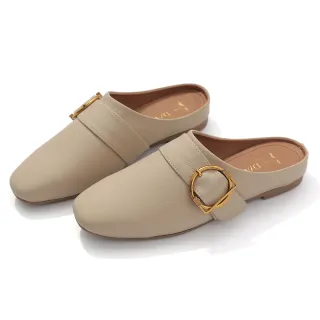 【DIANA】1.5 cm質感牛皮金屬G字母飾釦緞帶蝴蝶結低跟娃娃鞋(小黑糖) 歷史價格詳細信息
