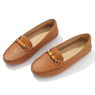 【DIANA】1.5 cm質感牛皮金屬G字母飾釦緞帶蝴蝶結低跟娃娃鞋(小黑糖) 歷史價格詳細信息