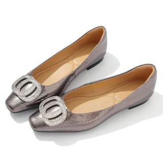 【DIANA】1.5cm質感擦色紋羊皮馬銜釦樂福跟鞋-漫步雲端焦糖美人(灰) 歷史價格詳細信息