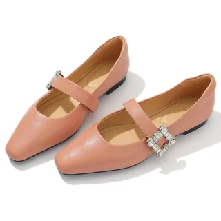 【DIANA】1.5cm壓紋牛皮珍珠馬銜釦飾低跟娃娃鞋-漫步雲端焦糖美人(奶油白) 歷史價格詳細信息