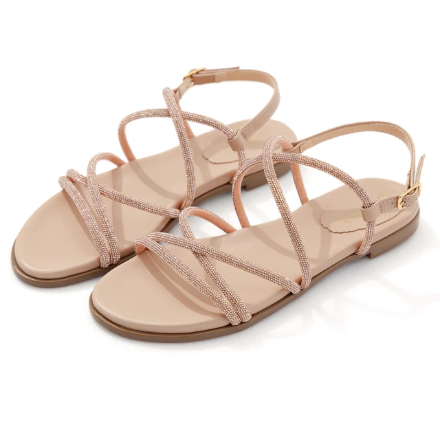 【DIANA】2.5cm 質感羊皮寬板線條幾何交織羅馬低跟涼鞋-舒適樂活(白) 歷史價格詳細信息